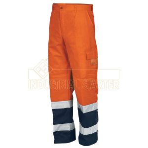 S/8532 PANTALONE A.V. ARANCIO/BLU EN471 FUSTAGNO