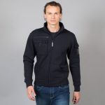 JRC/990240  FELPA JRC ITALY ZIP LUNGA NAVY